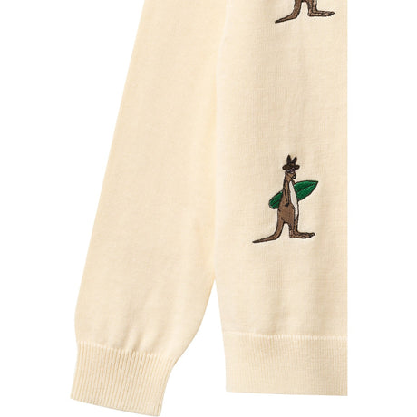 COPENHAGEN COLORS Cream Comb. Pull Över W. Embroidery