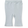 COPENHAGEN COLORS Dusty Blue Stripe Stripe Modal Rib Flare Pant W. Picot & Rosett