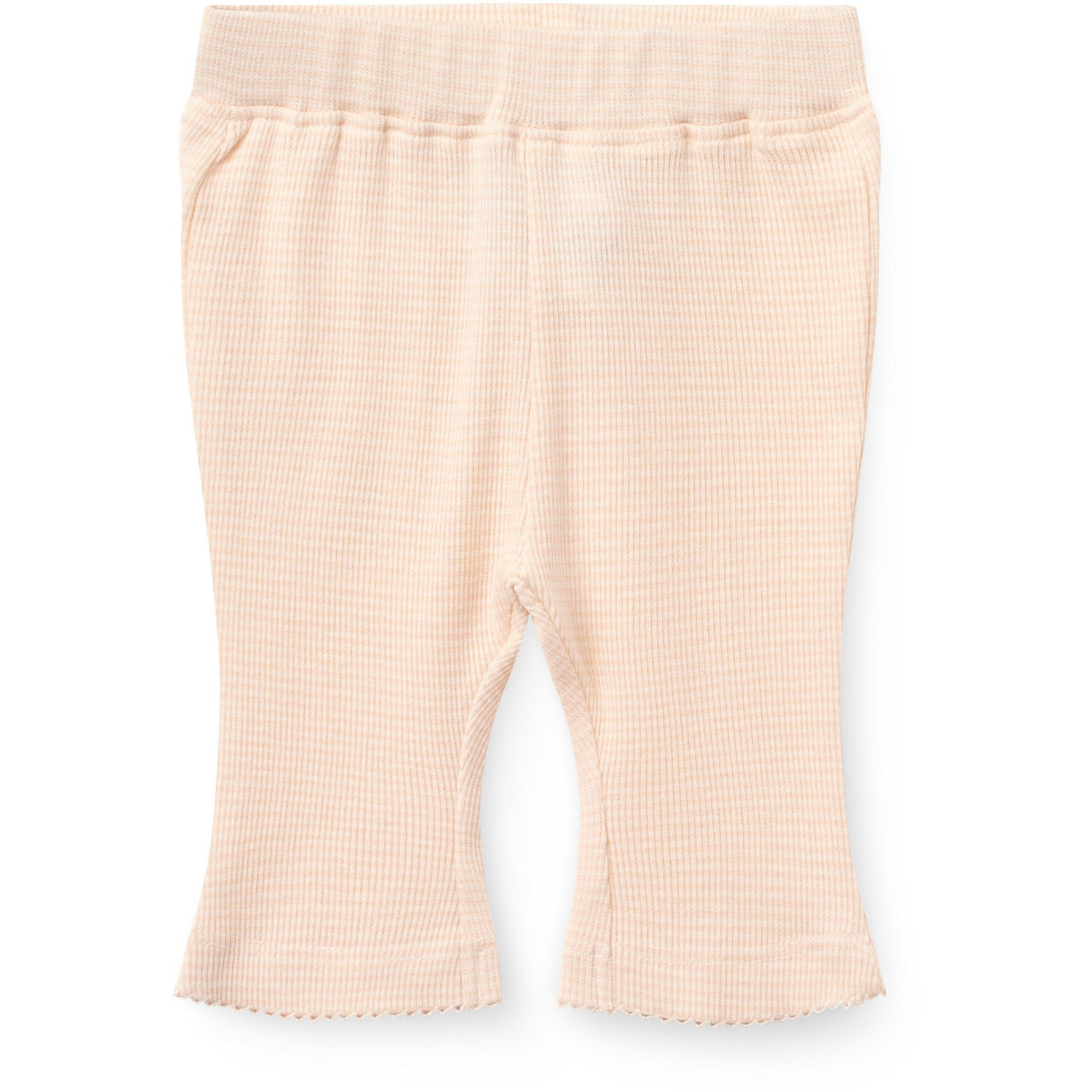 COPENHAGEN COLORS Dusty Rose Stripe Stripe Modal Rib Flare Pant W. Picot & Rosett