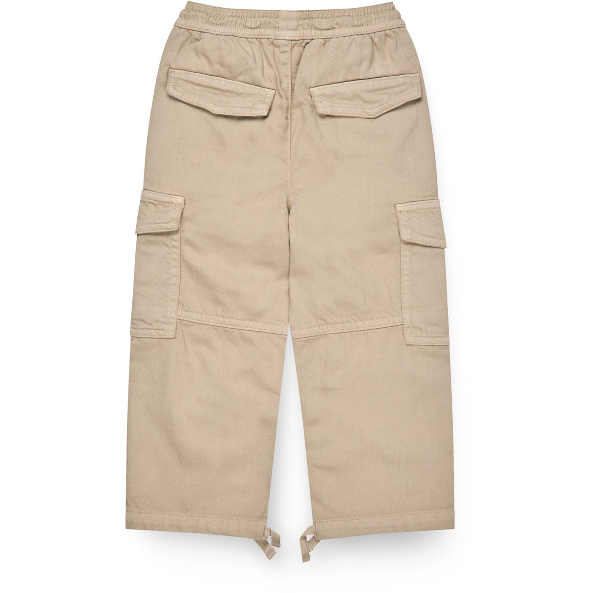 COPENHAGEN COLORS Beige Twill Baggy Byxor W. Pockets