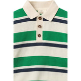 COPENHAGEN COLORS Sharp Green Comb. Striped Pique Pikétröja W. Ls