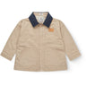 COPENHAGEN COLORS Beige Comb. Twill Jacka W. Corduroy Krage