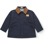 COPENHAGEN COLORS Navy Comb Twill Jacka W. Corduroy Krage