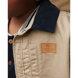 COPENHAGEN COLORS Beige Comb. Twill Jacka W. Corduroy Krage