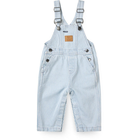 COPENHAGEN COLORS Denim Lt. Blue Stripe Y/D Twill Baby Overalls