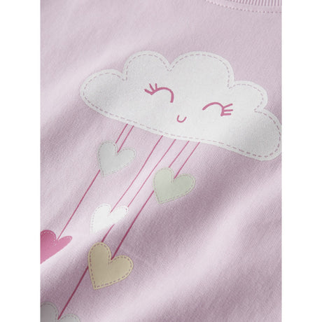 Name It Pirouette Sky Hearts Nmfvisus Ls Rlx Sweat Unb