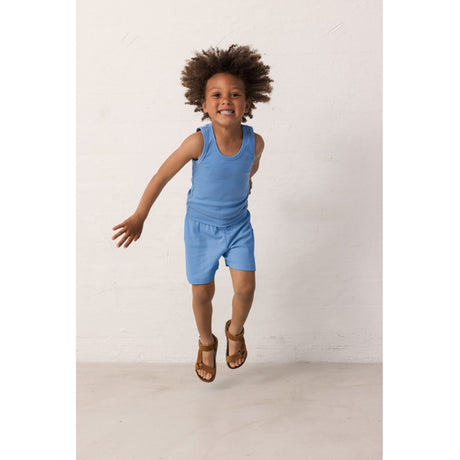 MarMar Modal Fine Rib Surf Blue Sleeveless Topp