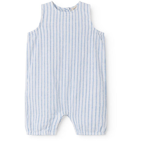 MarMar Cotton Linen Surf Blue Stripe Roventa S Romper