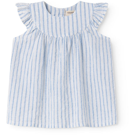 MarMar Cotton Linen Surf Blue Stripe Dhana B Klänning