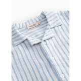 MarMar Cotton Linen Surf Blue Stripe Tage Skjorta