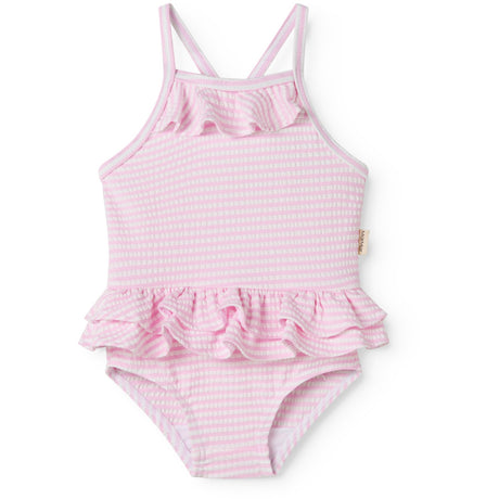MarMar Seersucker Swim Pink Stripe Swinnie Bathing Dräkt