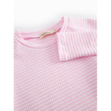 MarMar Seersucker Swim Pink Stripe Swean Tee