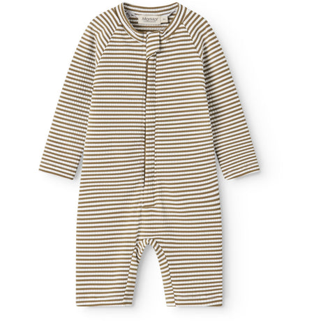 MarMar Seersucker Swim Dark Bronze Stripe Swal Dräkt