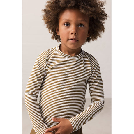 MarMar Seersucker Swim Dark Bronze Stripe Swean Tee