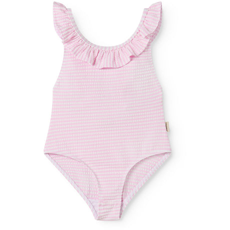 MarMar Seersucker Swim Pink Stripe Swilla Bathing Dräkt