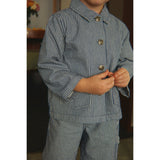 Konges Sløjd Blue Stripe Luc Skjorta Jacka Gots