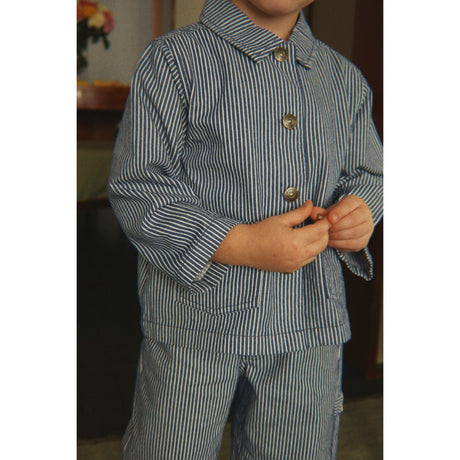 Konges Sløjd Blue Stripe Luc Skjorta Jacka Gots