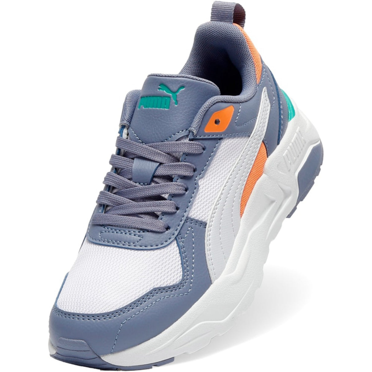 Puma White-Silver Mist-Gray Sky Trinity 2 LT Jr