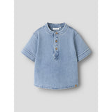 Lil'Atelier Medium Blue Denim Nmmdeva Ss Loose Dnm Skjorta 2024-Es Lil