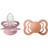 Bibs Pink Plum/Peach Napp Supreme 2-Pack Silikon