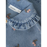 Lil'Atelier Medium Blue Denim Cherry Nmfdeva Loose Dnm Emb Jacka 2024-Es Lil