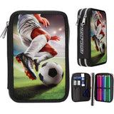 Dino World Action Word Dubbel Pencil Case Football