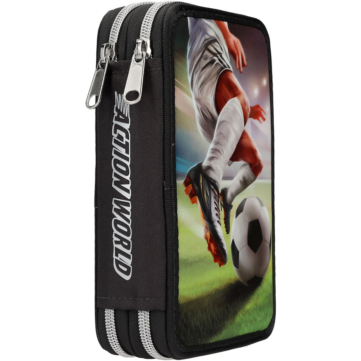 Dino World Action Word Dubbel Pencil Case Football