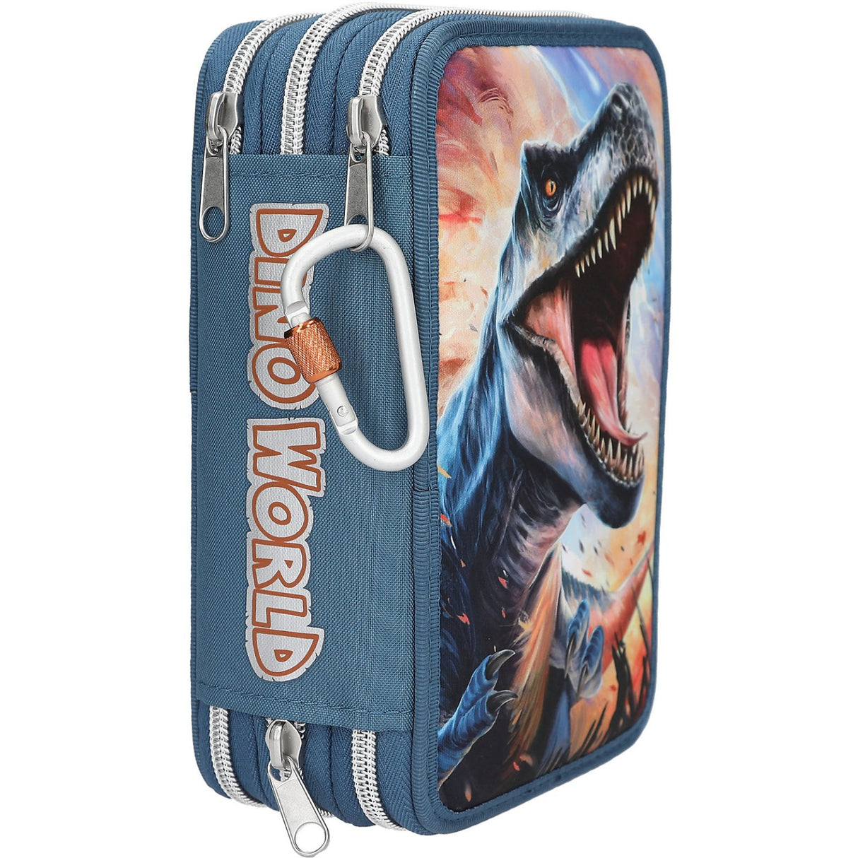 Dino World Triple Pencil Case