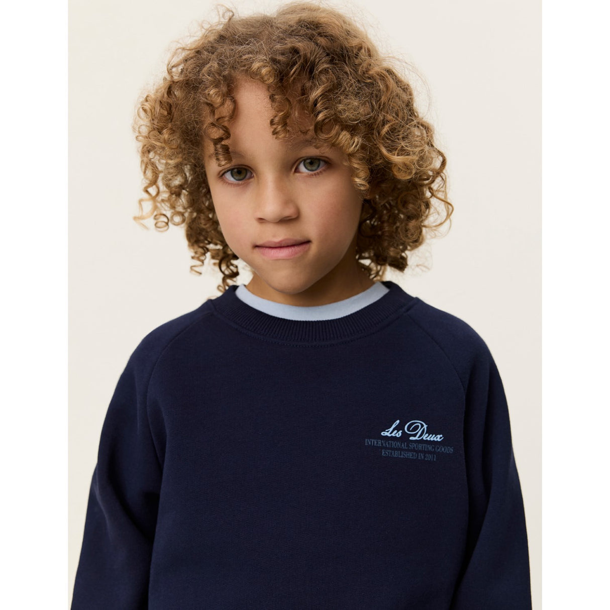 Les Deux Kids Dark Navy Globe Sweatshirt