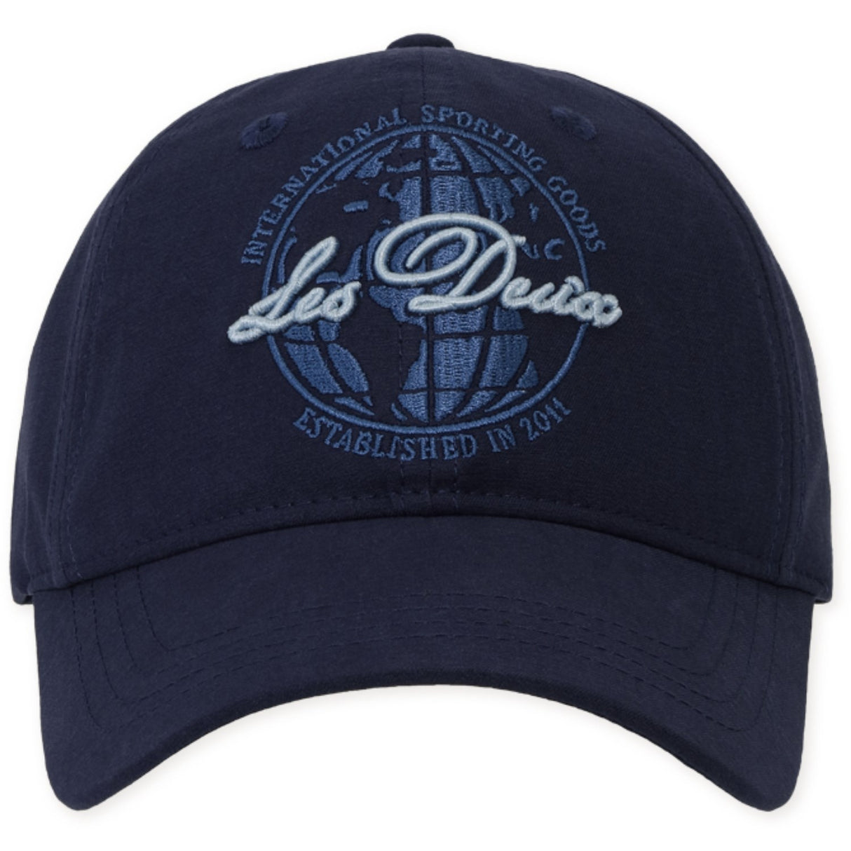 Les Deux Kids Dark Navy Globe Logo Dad Keps