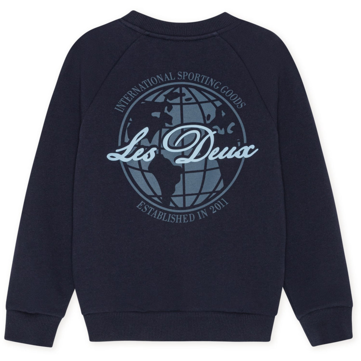 Les Deux Kids Dark Navy Globe Sweatshirt