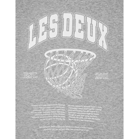 Les Deux Kids Grey Melange Hoop Hoodies