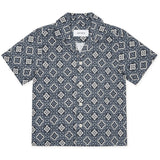 Les Deux Kids Blue Fog Lukas Arabesque AOP SS Skjorta