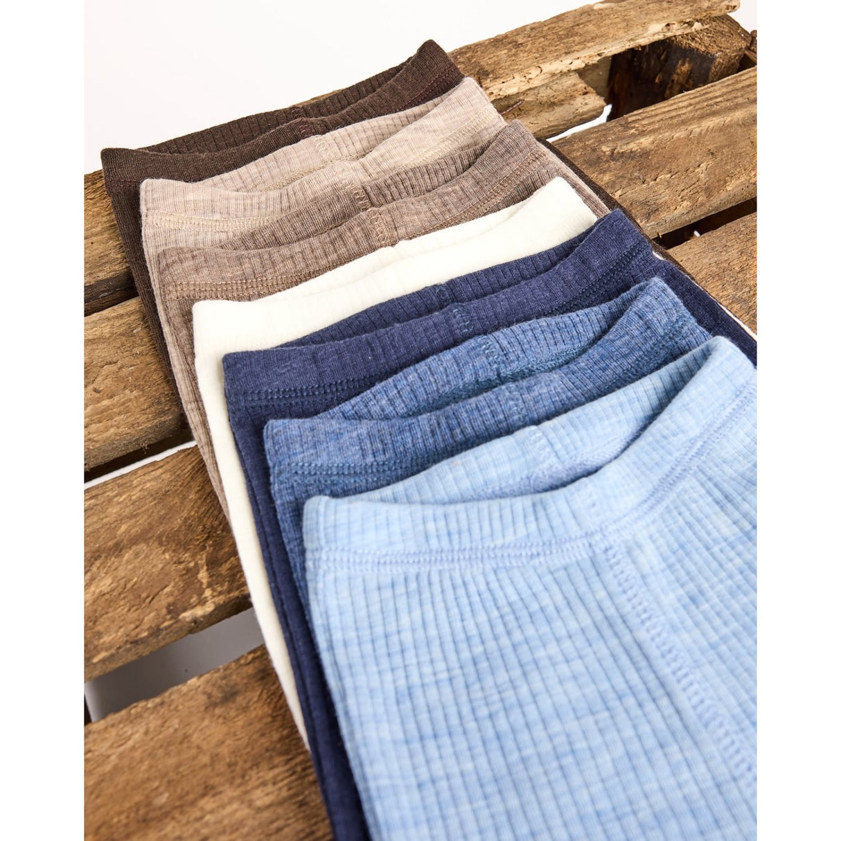 Smallstuff Light Blue Melange Leggings Drop Needle