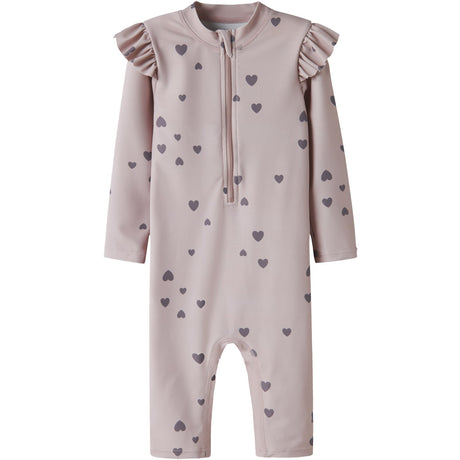 Name It Burnished Lilac Nmfzippa 3/4 Uv Baddräkt