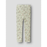 Name It Snow White Flowers + Leafs Nmfwang Ull Needle Leggings Noos
