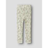 Name It Snow White Flowers + Leafs Nmfwang Ull Needle Leggings Noos