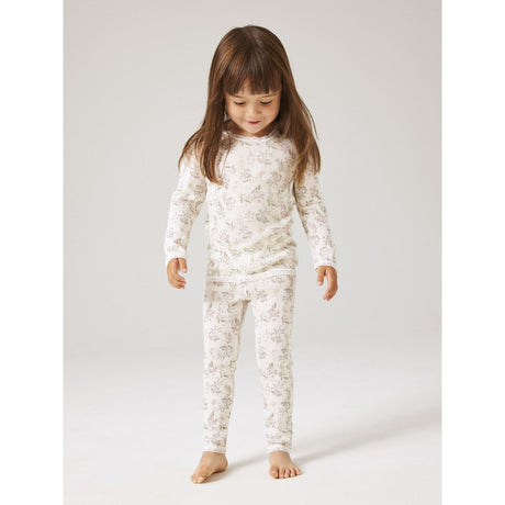 Name It Snow White Flowers + Leafs Nmfwang Ull Needle Leggings Noos