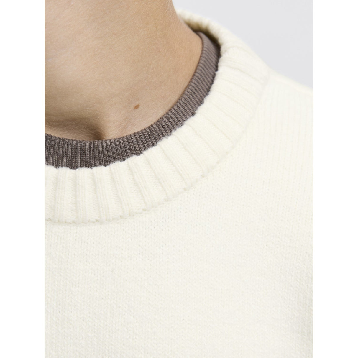 Jack & Jones Junior Sea Salt Jornorrebro Stickad Crew Neck Ln Jnr