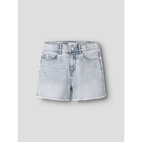 Name It Light Blue Bleached Denim Nkfrose Hw Mom Dnm Shorts 8222-Ya Noos