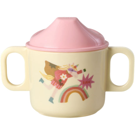 Rice Melamin 2 Handle Baby Kopp Med Hero Print - Pink - 250 Ml