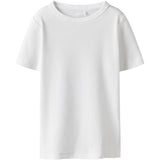 Name It Bright White Nkfnakal Ss Slim Topp Noos