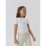 Name It Bright White Nkfnakal Ss Slim Topp Noos