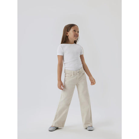 Name It Bright White Nkfnakal Ss Slim Topp Noos
