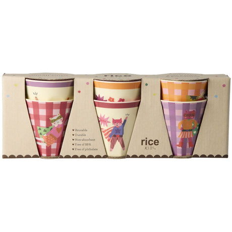 Rice Melamin Kids Kopp Med Hero Print - Pink - Small - 6 Pack - 160 Ml