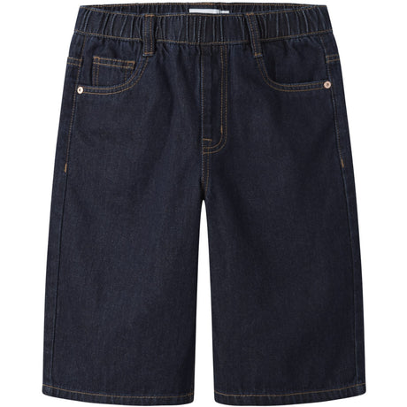 Name It Dark Blue Denim Unwashed Nkmben X Skater Dnm Bermuda 8649-By Noos