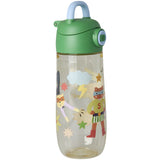 Rice Plastic Kids Drinking Flaska Med Hero Print - Green - 550 Ml