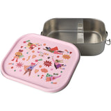 Rice Stainless Steel Lunchbox Med Moveable Divider Och Hero Print - Pink - Large - 1400 Ml