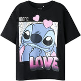 Name It Black Nkffora Stitch Ss Nreg Topp Box Noos Wdi