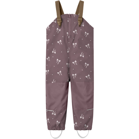 Name It Wistful Mauve Heart Bow Nmfalfa08 Softshell Haklapp Byxor AOP Fo